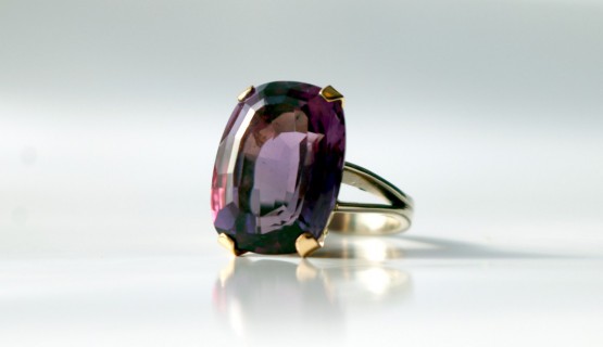 Amethystring 585/-Gold aus eigener Werkstatt