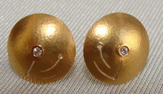 Ohrh&auml;nger 585/-Gold mit Brillanten Handarbeit aus eigener Werkstatt
