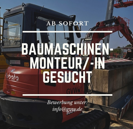 Baumaschinen-Monteur/-in