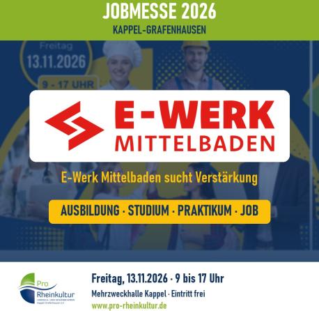 E-Werk Mittelbaden sucht Azubis und Dual-Studierende (m/w/d)